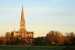 Salisbury Cathedral at Sunset
