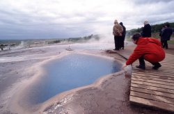 Hot pool at Geysir