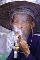 Opium pipe smoker, Yangshuo