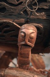 Detail from carved wagon, Oslo