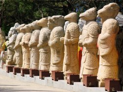 Stone figures - Haedong Yonggung Temple