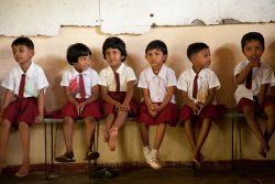 School children, Mulkirigala