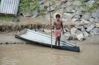 Corrugated iron boat