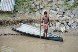 Corrugated iron boat